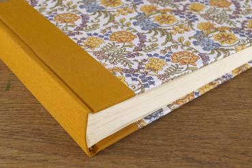 Extraordinary photo album "Otti", flowers yellow and blue, handmade in Germany